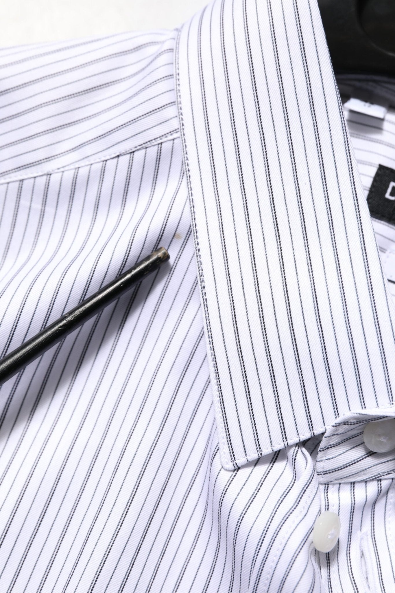 Dolce & Gabbana White Stripes Cotton Men GOLD Dress Shirt - RIMODA
