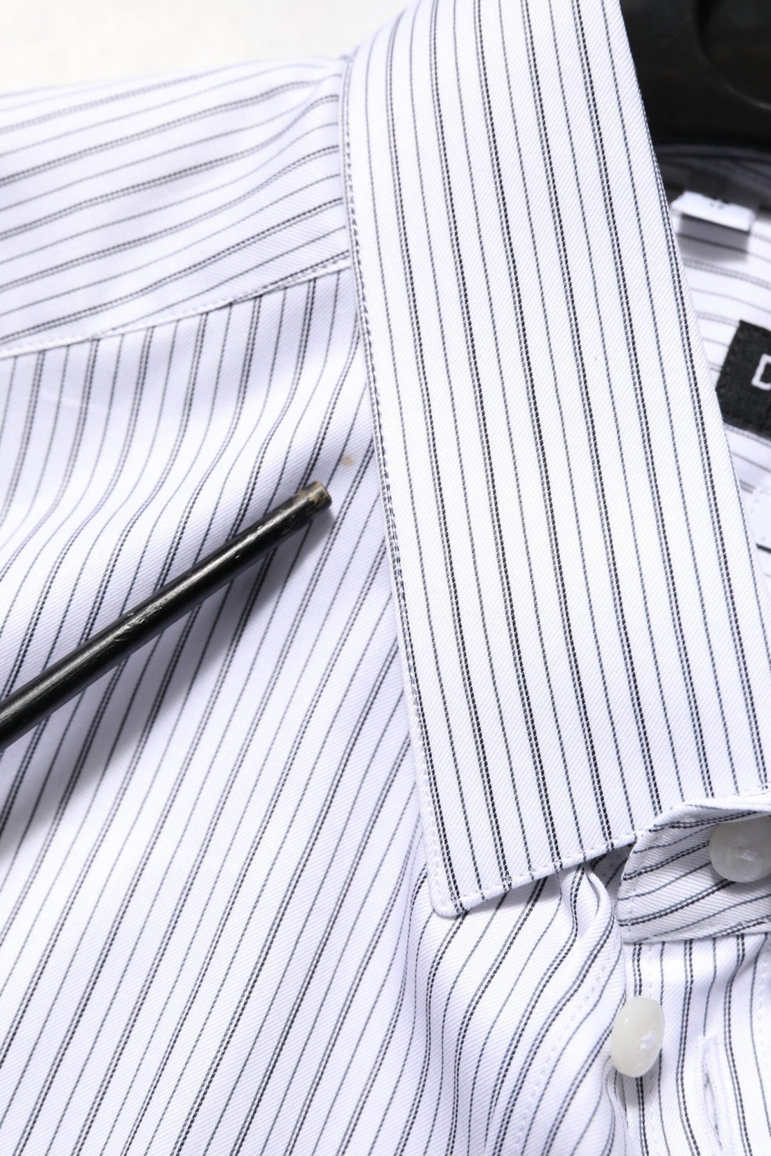 Dolce & Gabbana White Stripes Cotton Men GOLD Dress Shirt - RIMODA