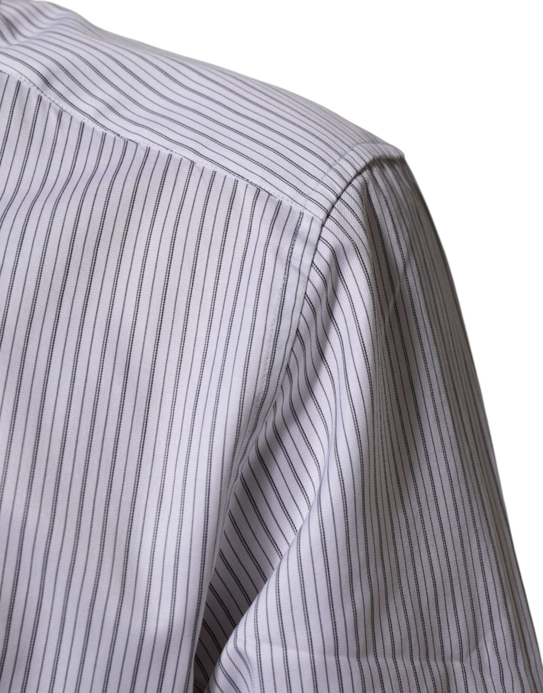 Dolce & Gabbana White Stripes Cotton Men GOLD Dress Shirt - RIMODA