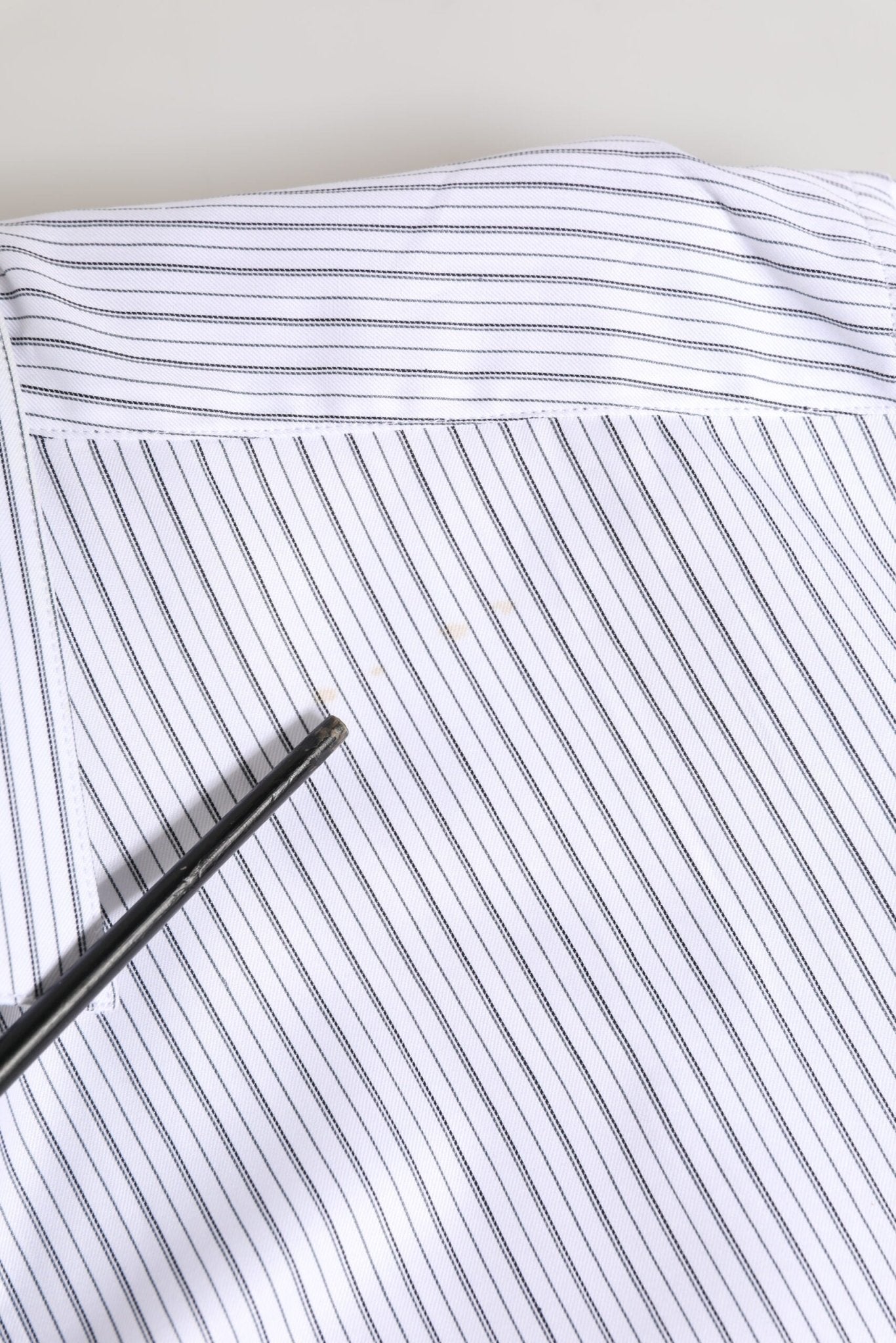 Dolce & Gabbana White Stripes Long Sleeves GOLD Dress Shirt - RIMODA
