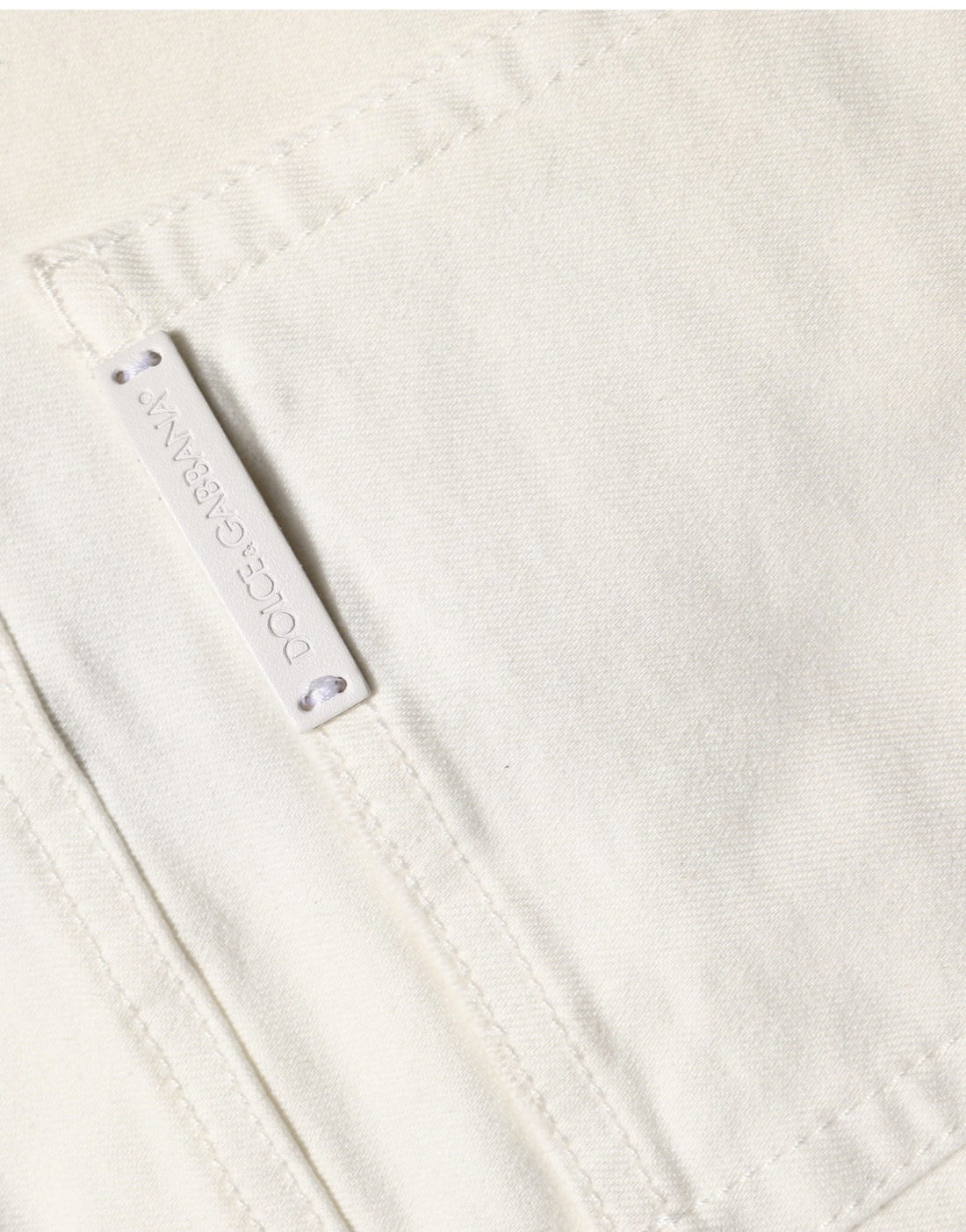 Dolce & Gabbana White Tattered Skinny Cotton Denim Jeans - RIMODA