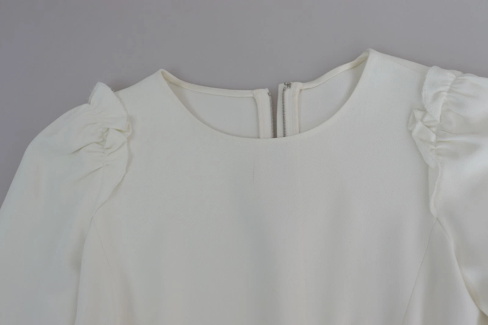 Dolce & Gabbana White Viscose Acetate Short Sleeve Blouse Top - RIMODA