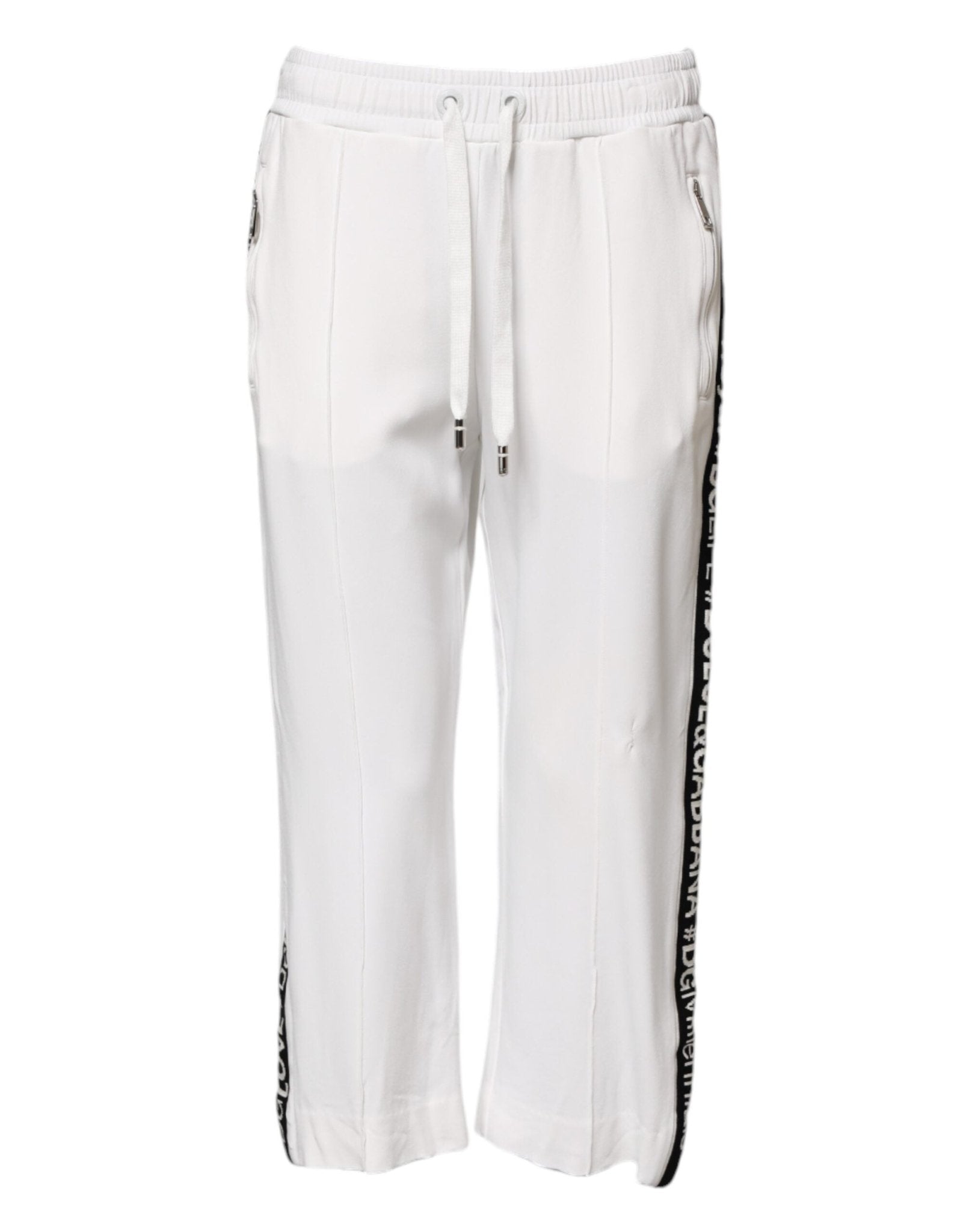 Dolce & Gabbana White Viscose Jogger Sweatpants Pants - RIMODA