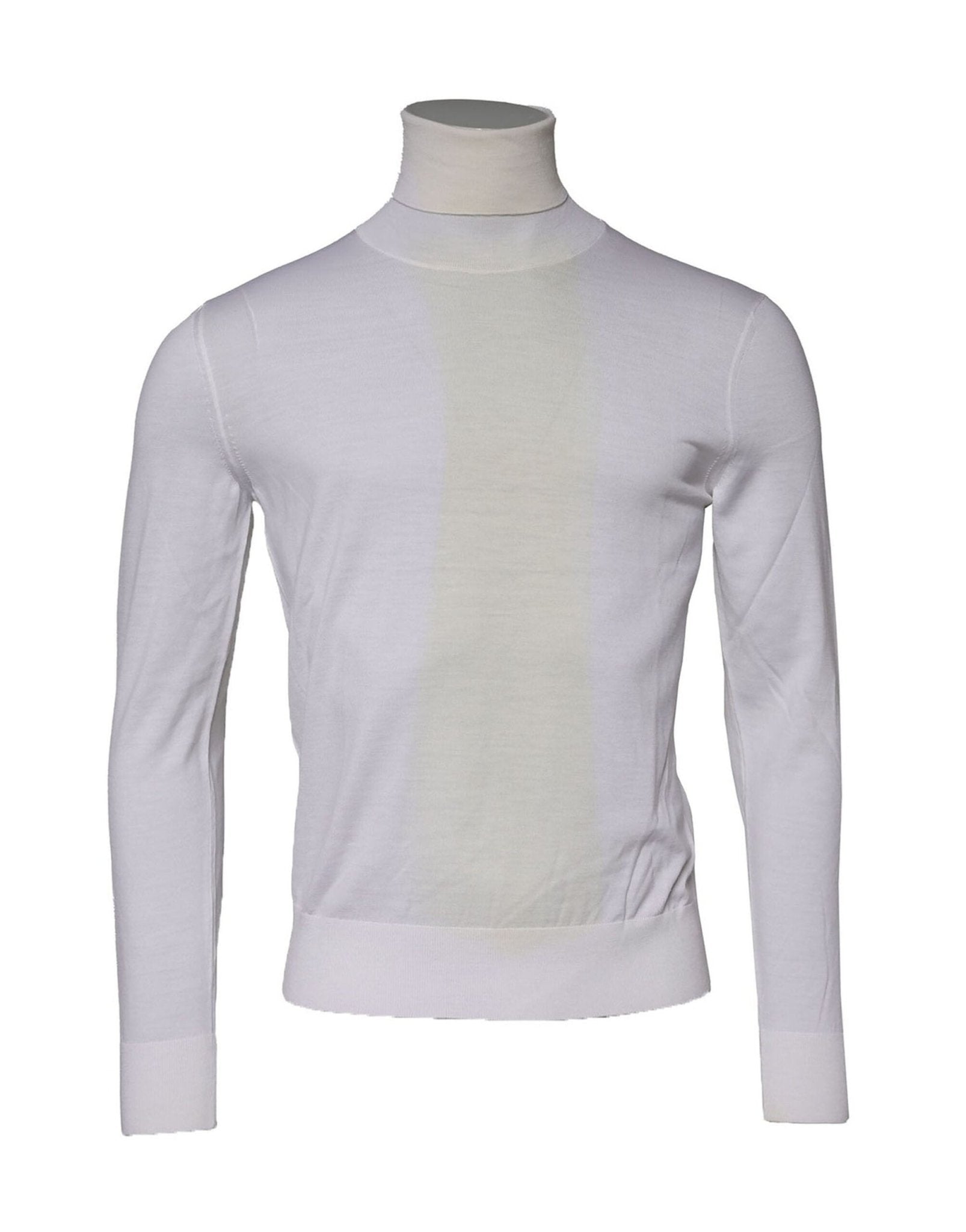 Dolce & Gabbana White Wool Turtleneck Men Sweatshirt Sweater - RIMODA