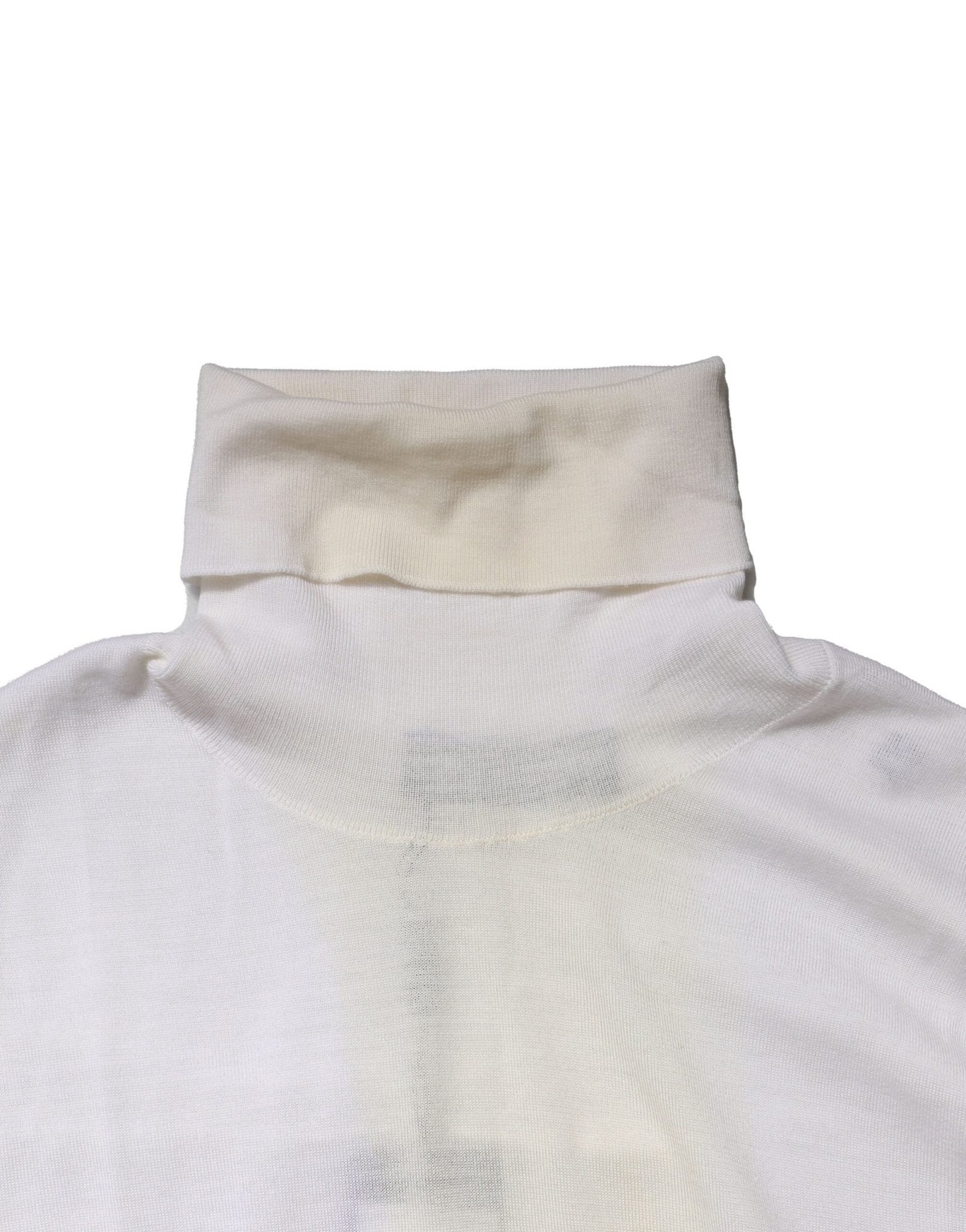 Dolce & Gabbana White Wool Turtleneck Men Sweatshirt Sweater - RIMODA
