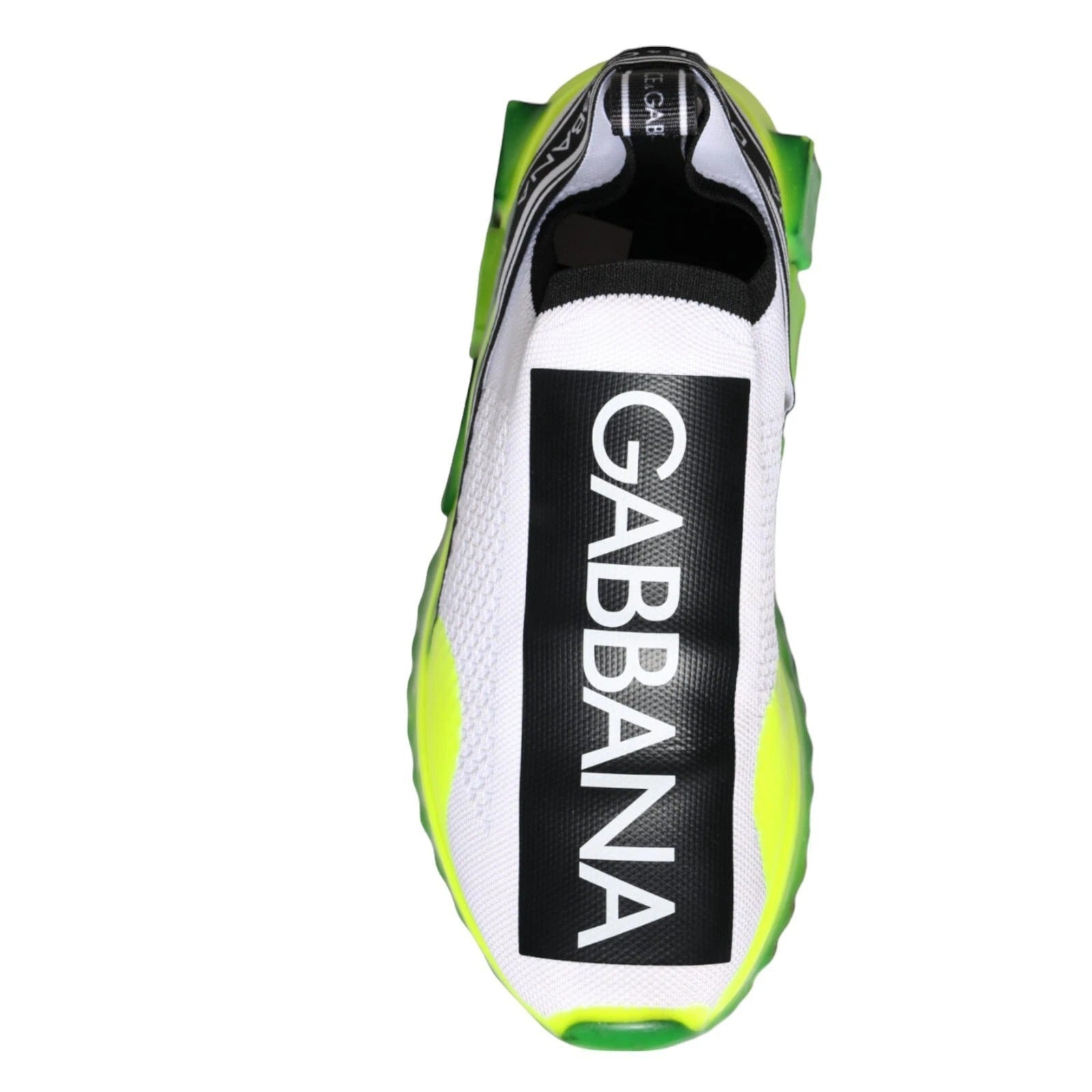 Dolce & Gabbana White Yellow Slip On Sorrento Sneakers Shoes - RIMODA