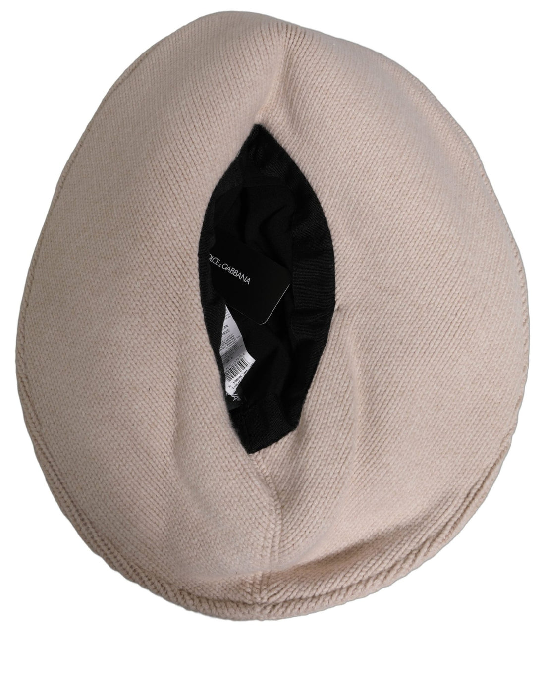 Dolce & Gabbana Women Beige Wool Knit Wide Brim Bucket Capello Hat - RIMODA