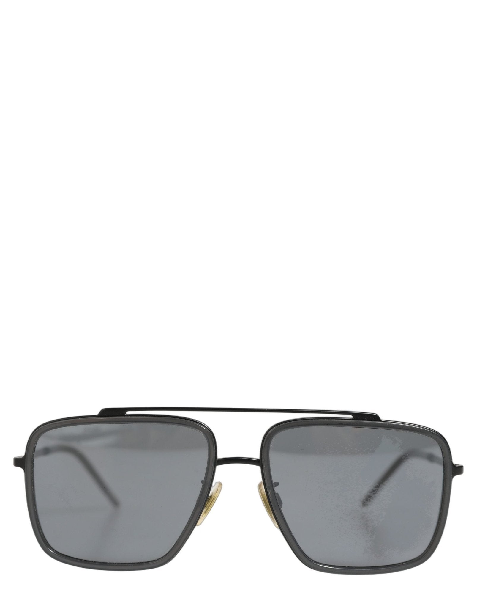 Dolce & Gabbana Women DG2262 Black Metal Square Frame Eyewear Sunglasses - RIMODA