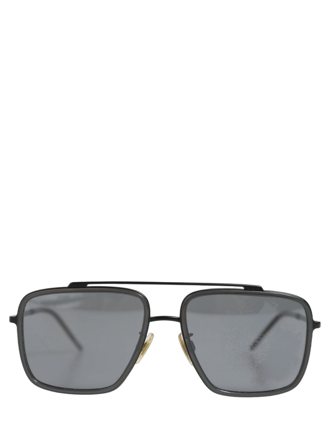 Dolce & Gabbana Women DG2262 Black Metal Square Frame Eyewear Sunglasses - RIMODA