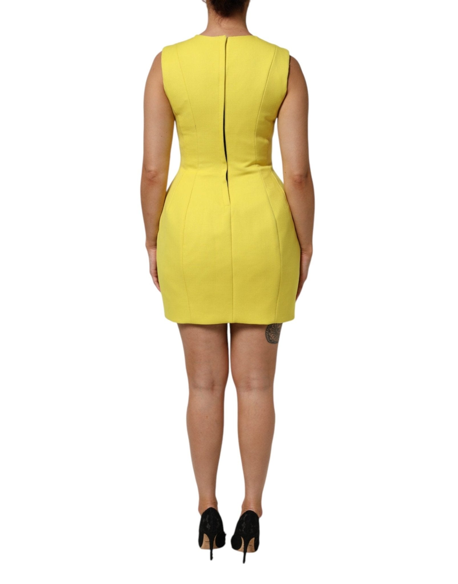 Dolce & Gabbana Yellow A-line Sheath Sleeveless Mini Dress - RIMODA