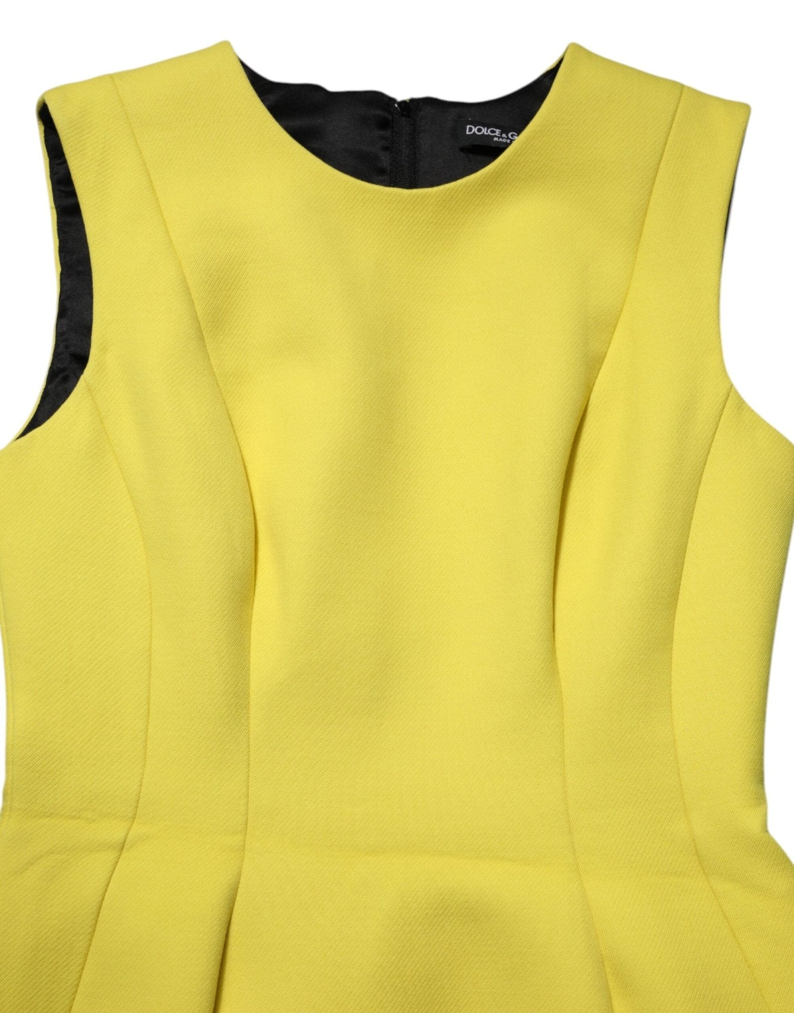 Dolce & Gabbana Yellow A-line Sheath Sleeveless Mini Dress - RIMODA