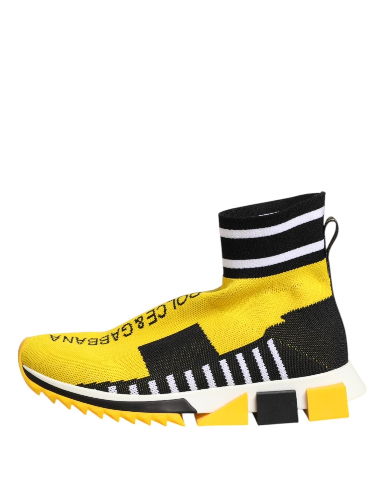 Dolce & Gabbana Yellow Black Sorrento Socks Sneakers Shoes - RIMODA