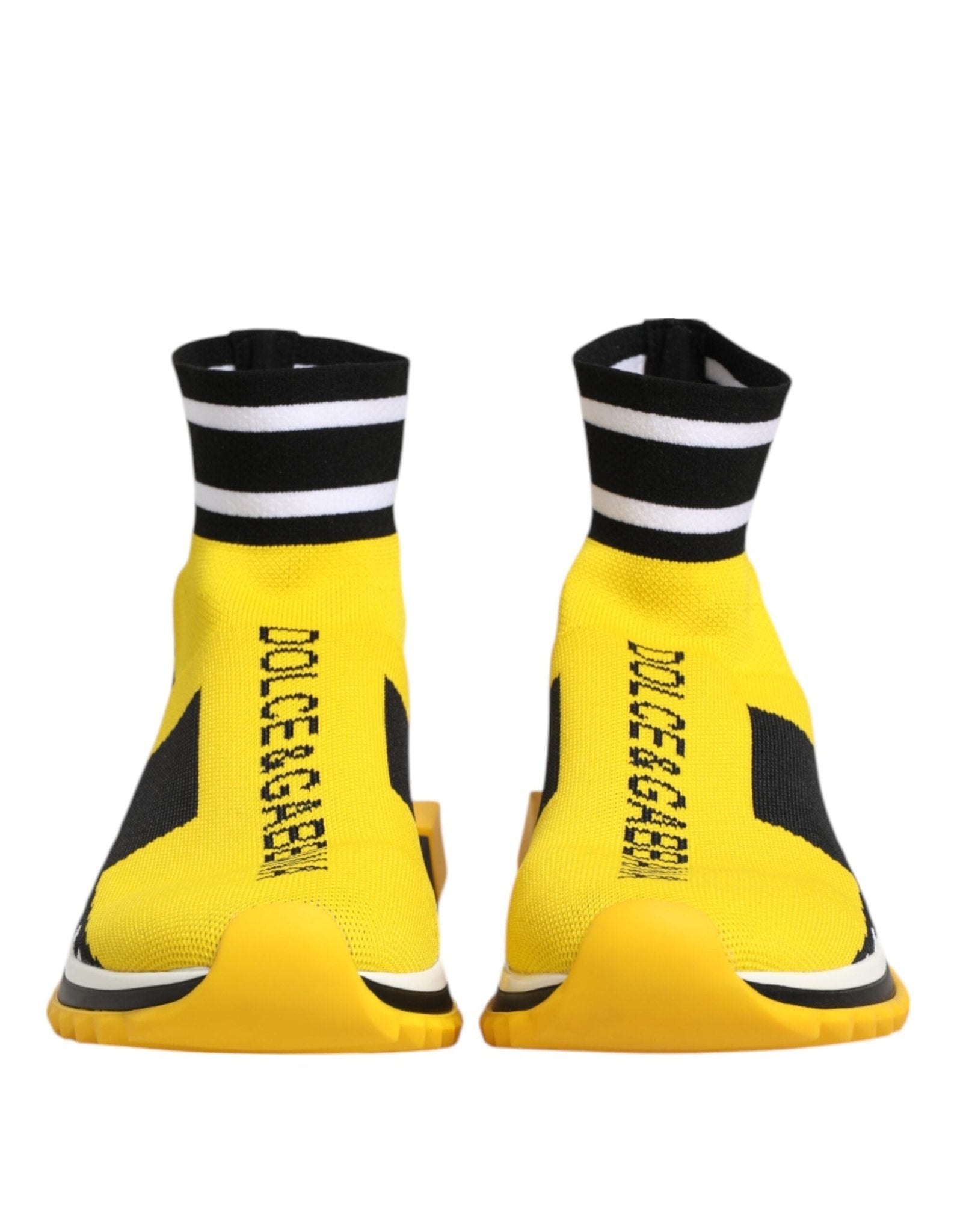 Dolce & Gabbana Yellow Black Sorrento Socks Sneakers Shoes - RIMODA