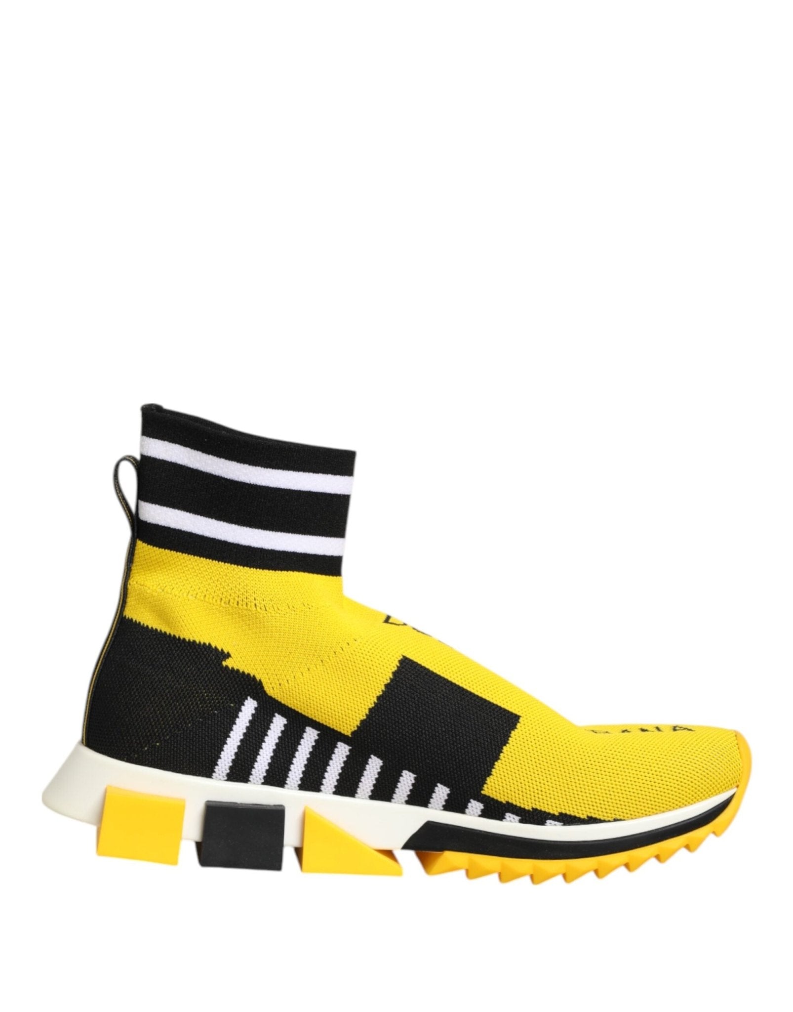 Dolce & Gabbana Yellow Black Sorrento Socks Sneakers Shoes - RIMODA