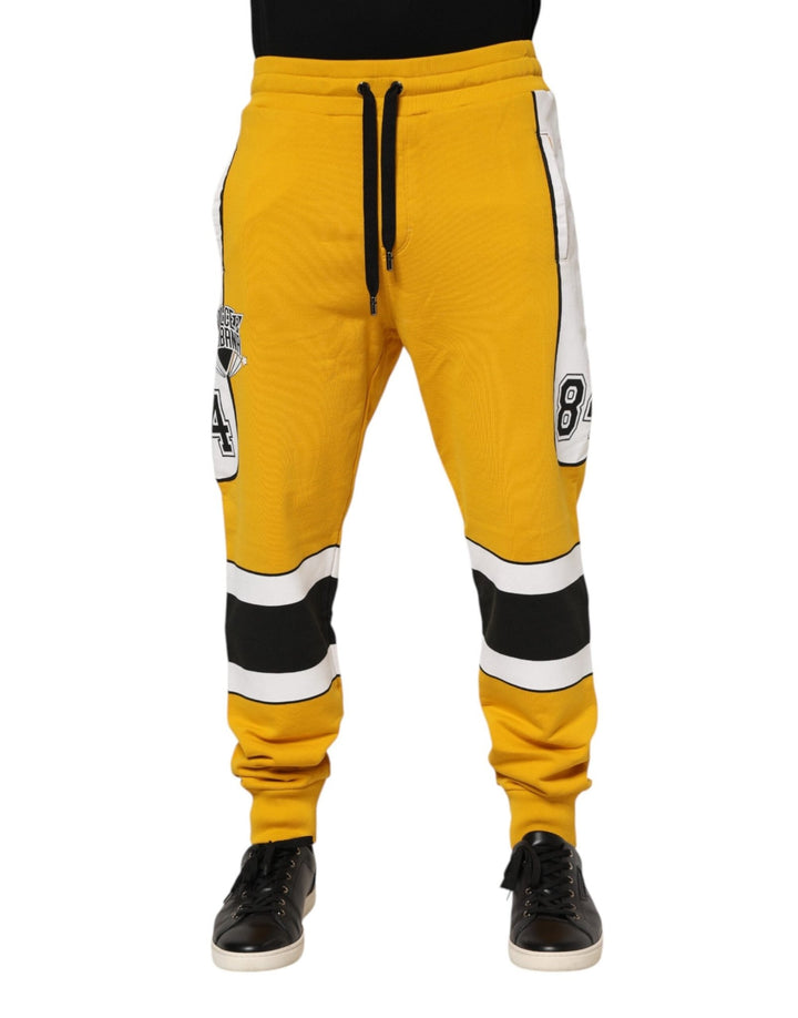Dolce & Gabbana Yellow Cotton Casual Sweatpants Jogger Pants - RIMODA
