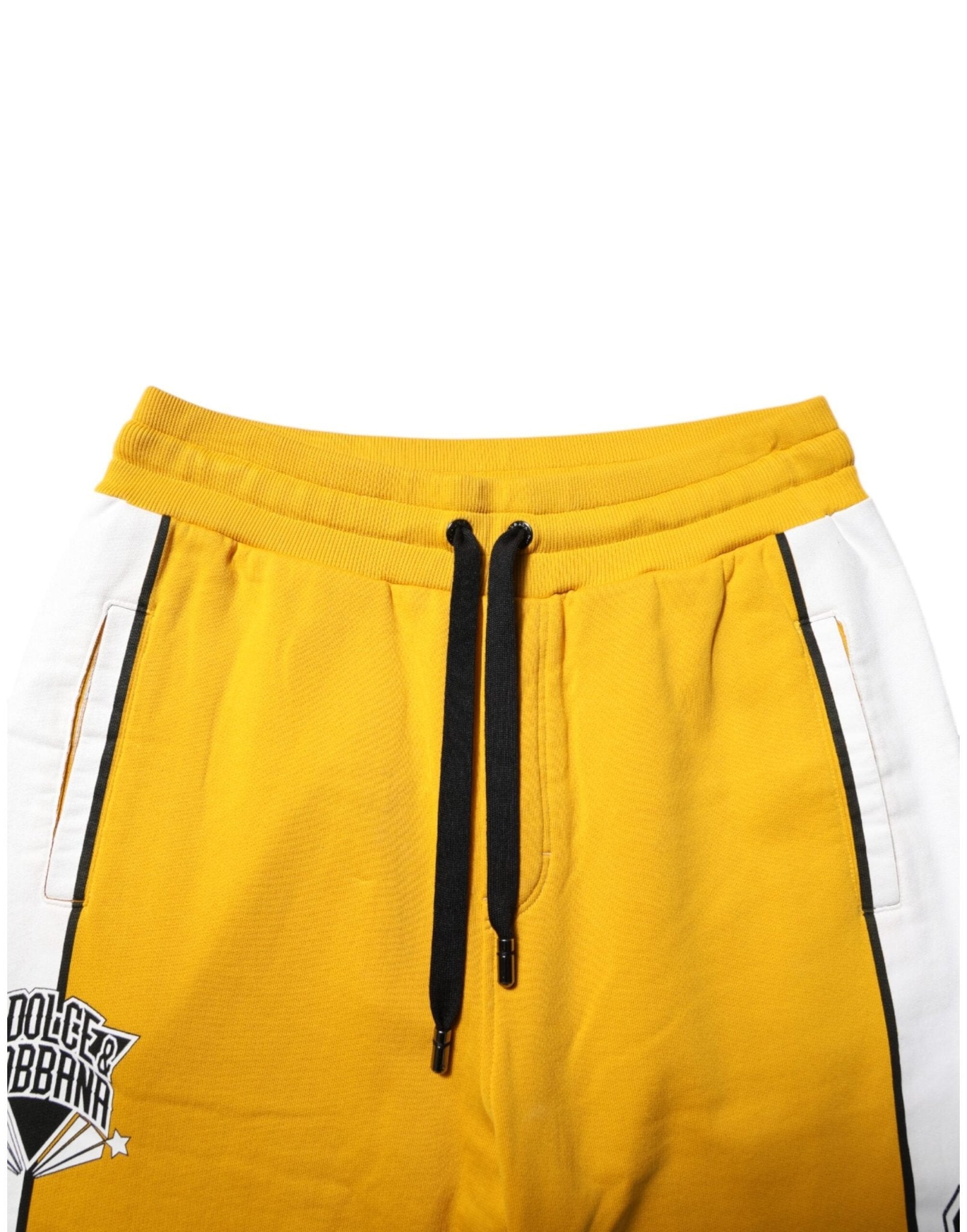 Dolce & Gabbana Yellow Cotton Print Jogger Sweatpants Pants - RIMODA