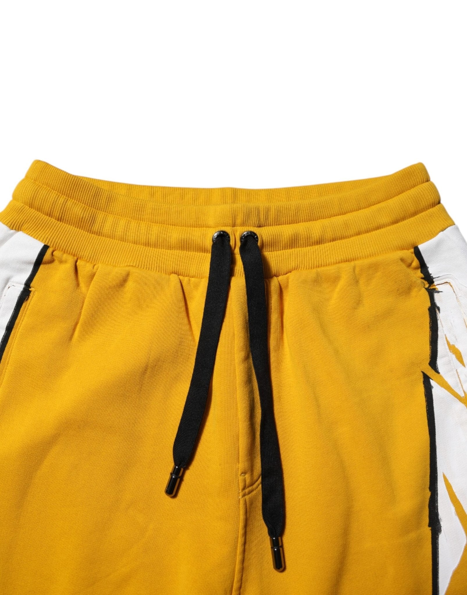 Dolce & Gabbana Yellow Cotton Printed Sweatpants Jogger Pants - RIMODA