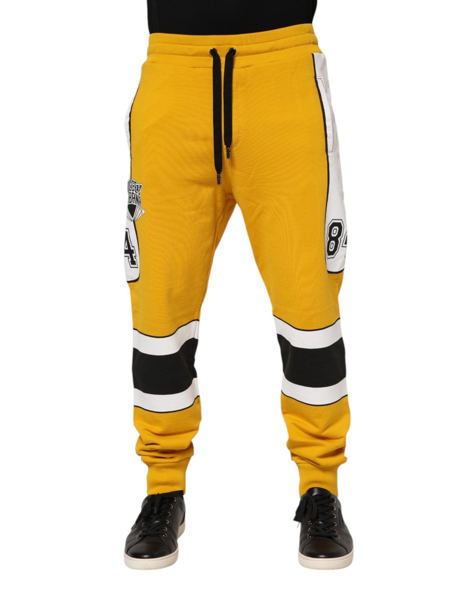 Dolce & Gabbana Yellow Cotton Sweatpants Jogger Trouser Pants - RIMODA