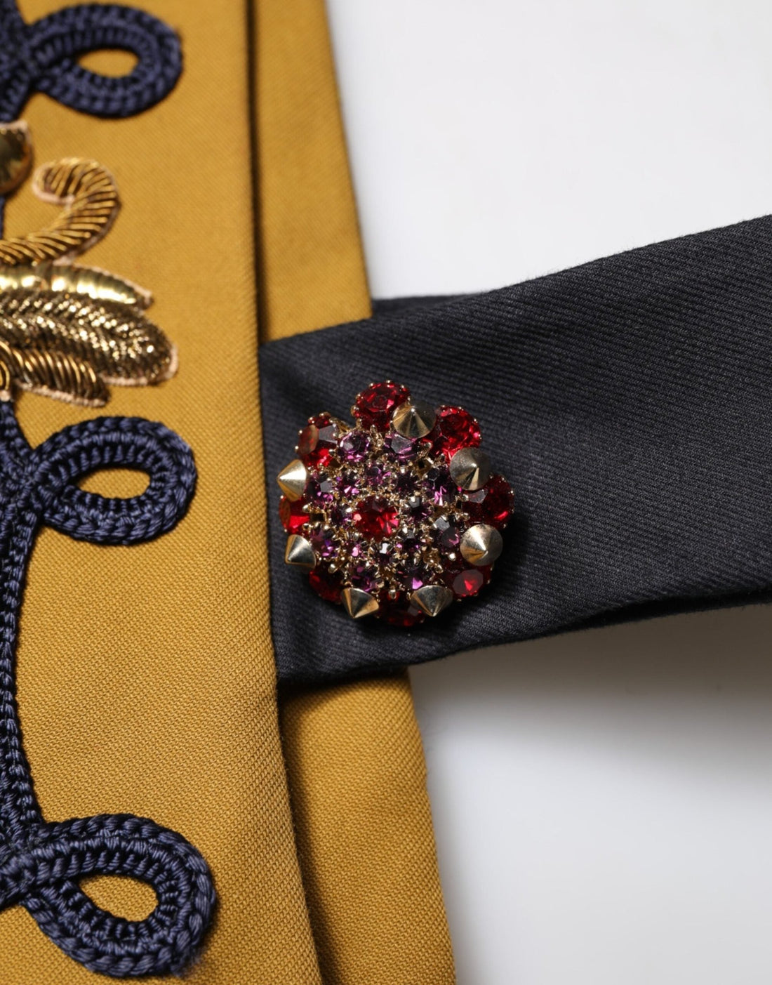 Dolce & Gabbana Yellow Crystal Cross Runway Vest Jacket Top - RIMODA
