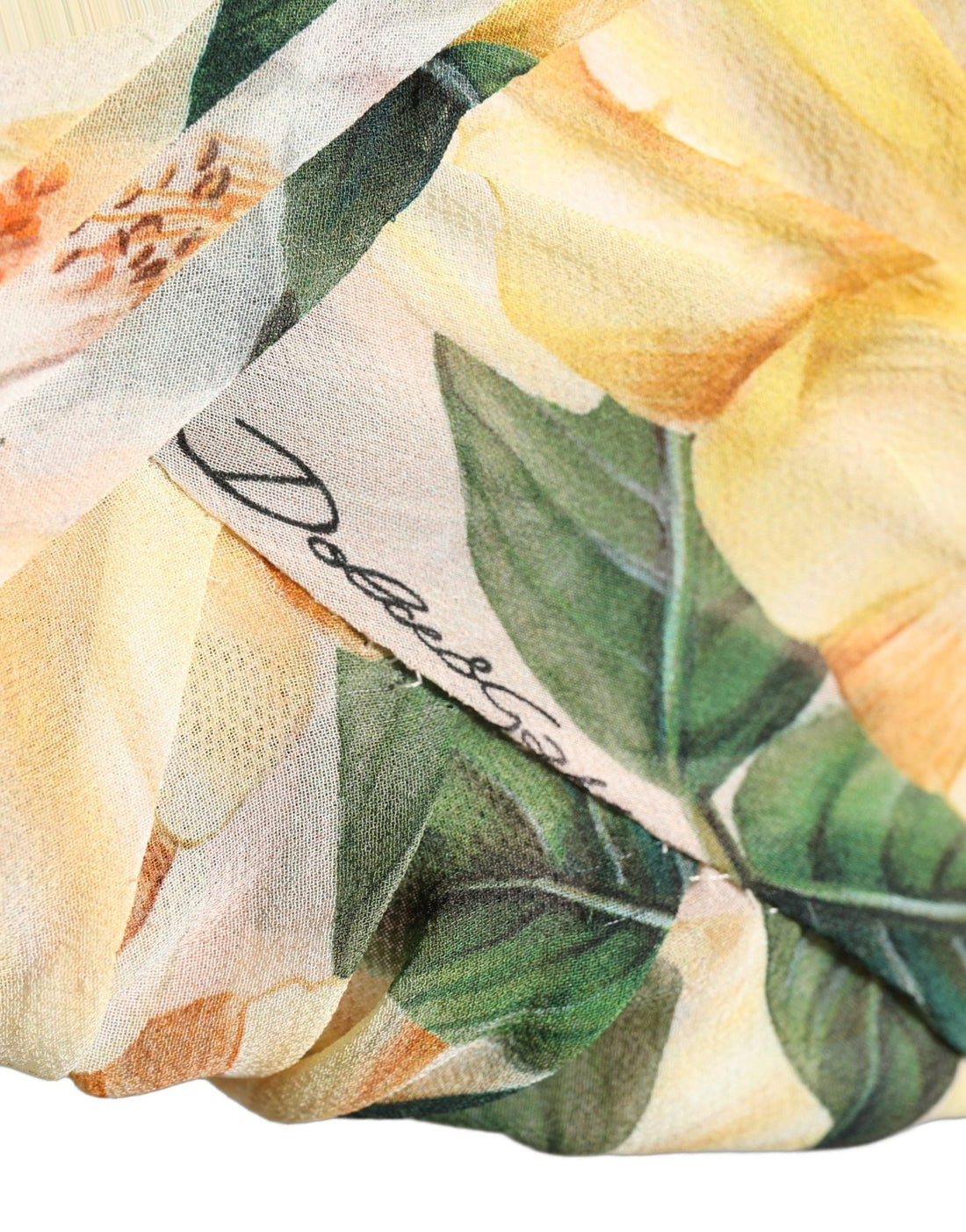 Dolce & Gabbana Yellow Floral Print Silk Pleated Maxi Dress - RIMODA