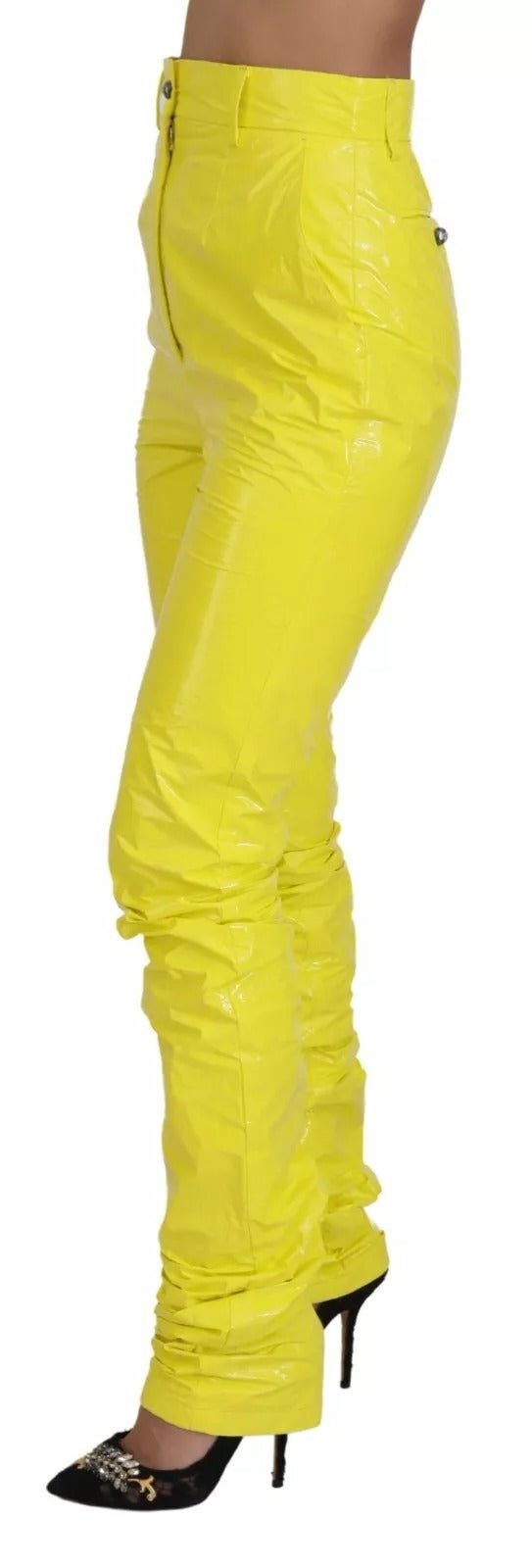 Dolce & Gabbana Yellow High Waist Skinny Women Trouser Pants - RIMODA