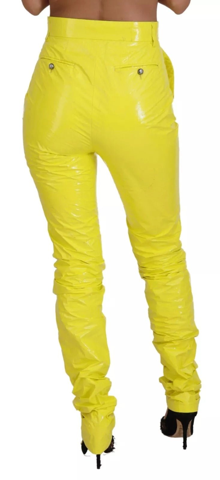 Dolce & Gabbana Yellow High Waist Skinny Women Trouser Pants - RIMODA