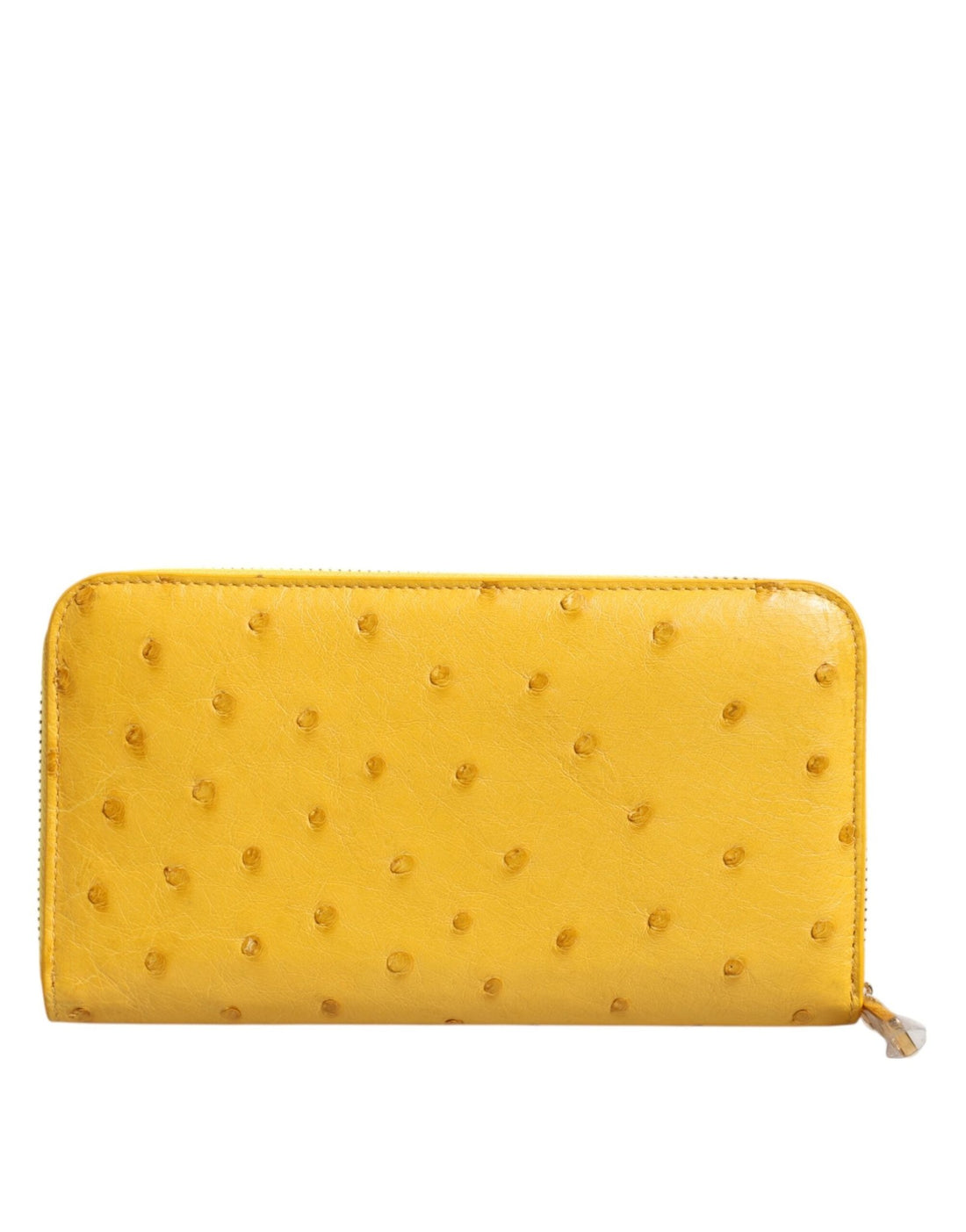 Dolce & Gabbana Yellow Leather Logo Plaque Zip Around Continental Wallet - RIMODA