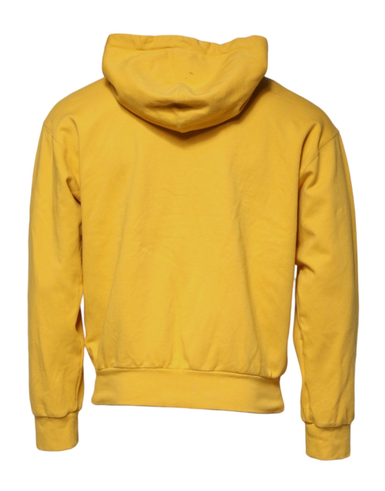 Dolce & Gabbana Yellow Logo Full Zip Hooded Sweatshirt Sweater - RIMODA
