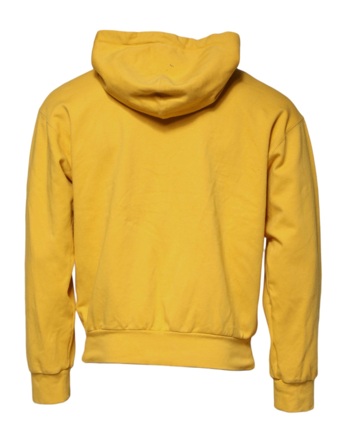 Dolce & Gabbana Yellow Logo Full Zip Hooded Sweatshirt Sweater - RIMODA