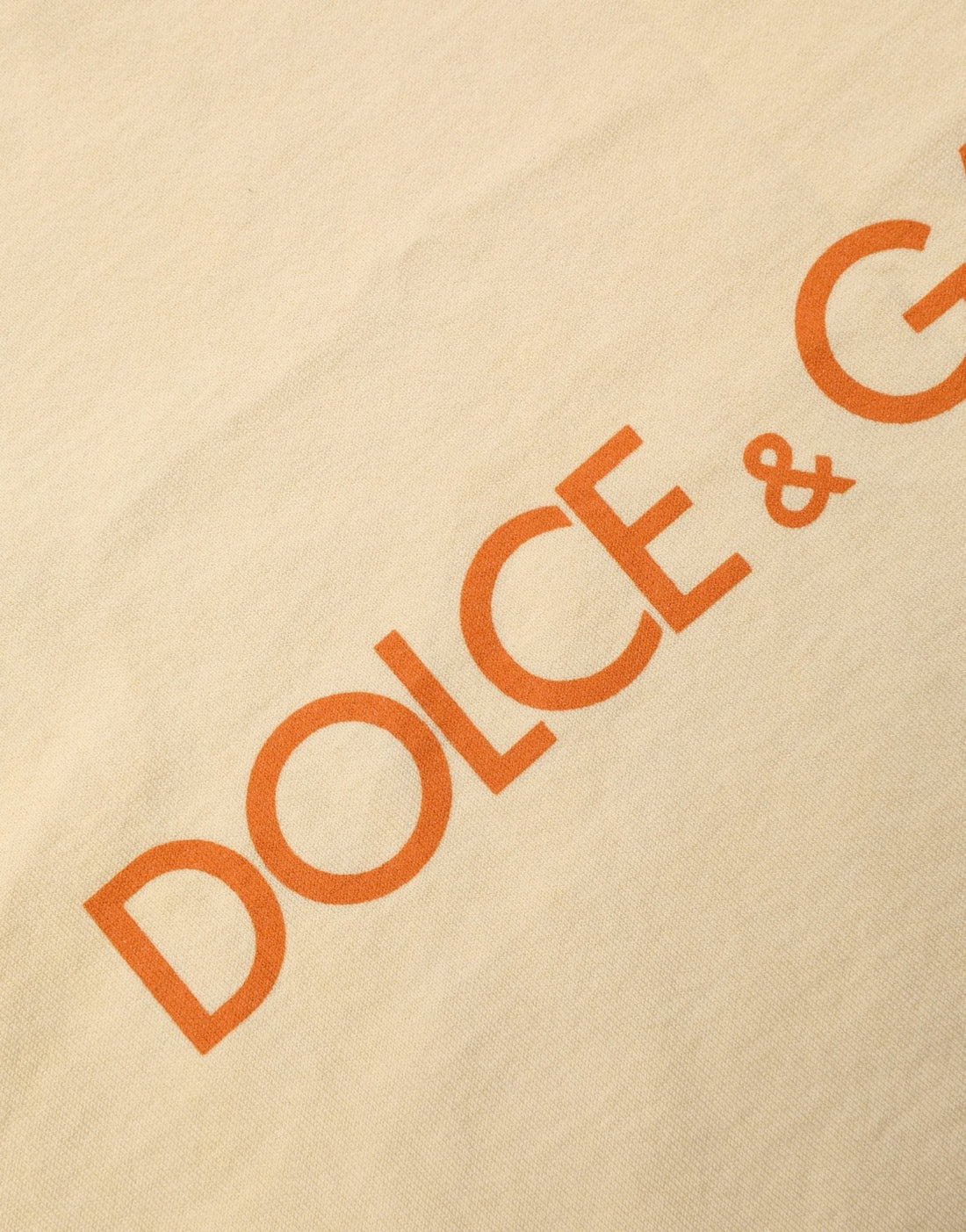 Dolce & Gabbana Yellow Logo Print Cotton Crew Neck T-shirt - RIMODA