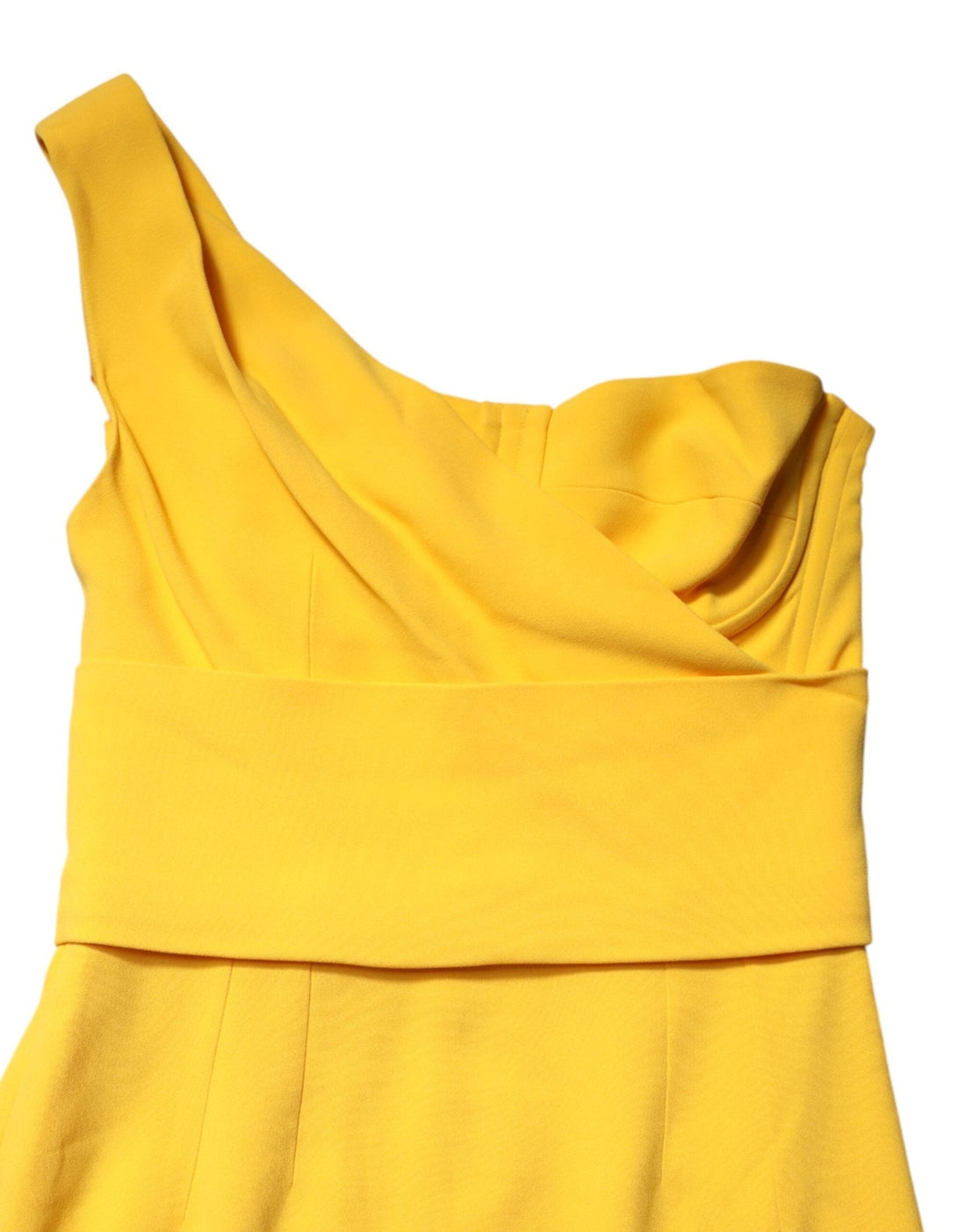 Dolce & Gabbana Yellow One Shoulder Side Slit Sheath Dress - RIMODA
