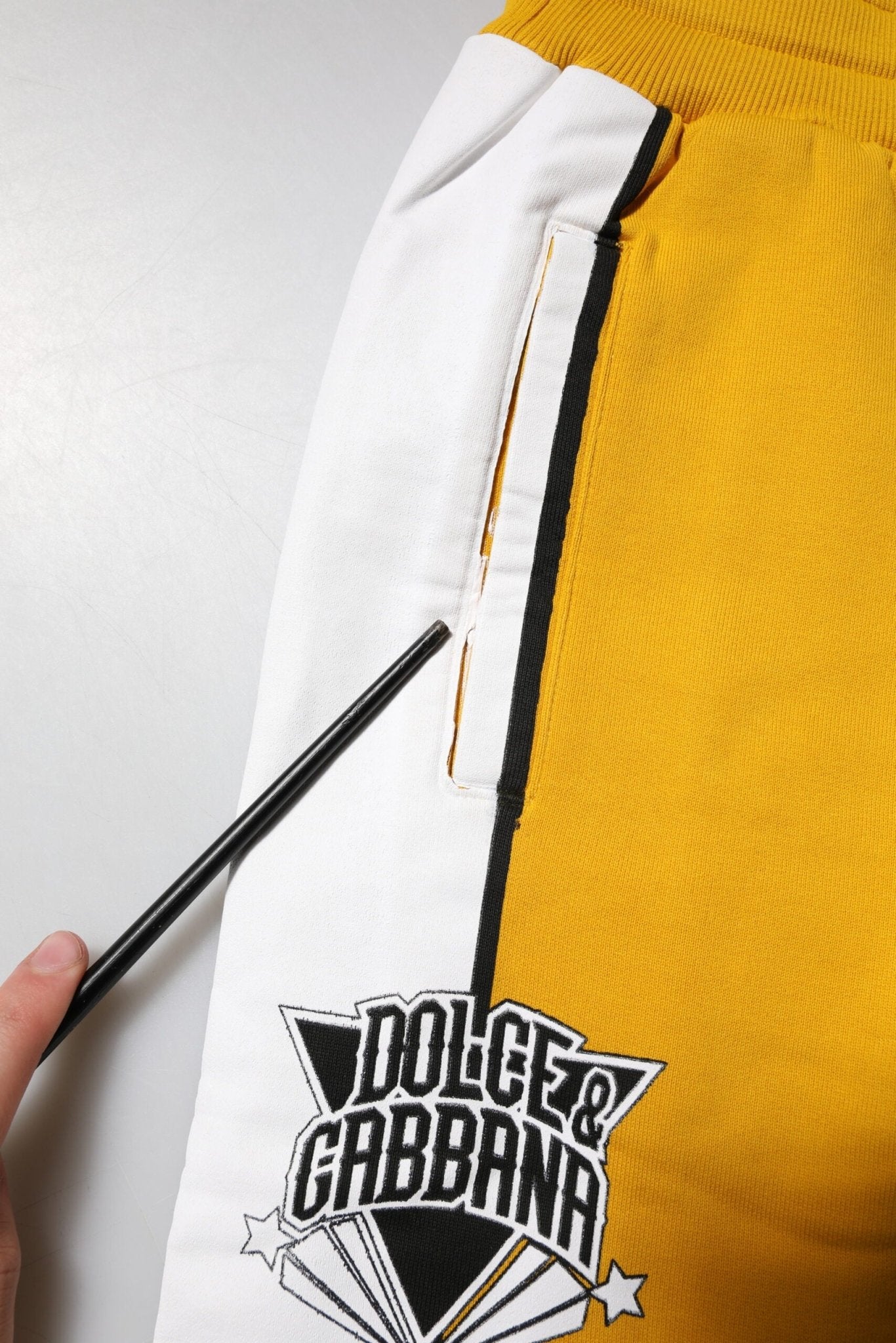 Dolce & Gabbana Yellow Printed Drawstring Jogger Pants - RIMODA