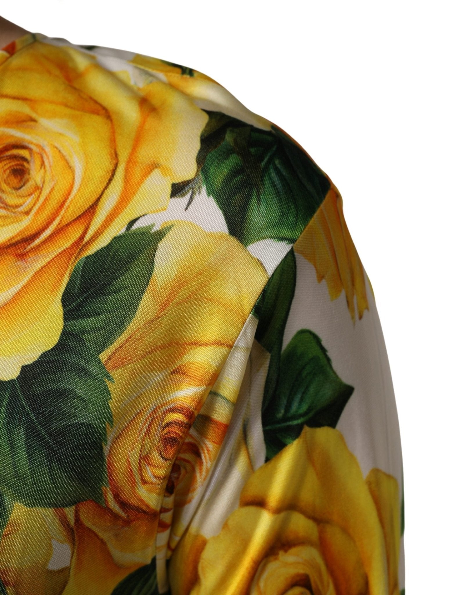 Dolce & Gabbana Yellow Rose Floral Long Sleeves Blouse Top - RIMODA