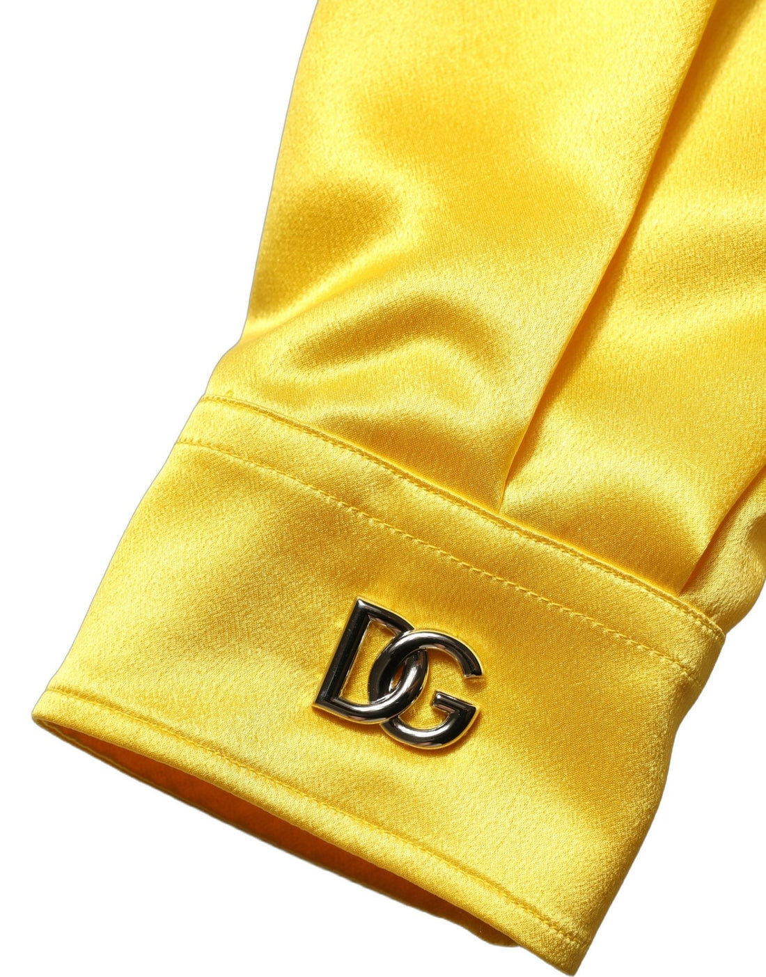 Dolce & Gabbana Yellow Silk Collared Button Down Maxi Dress - RIMODA