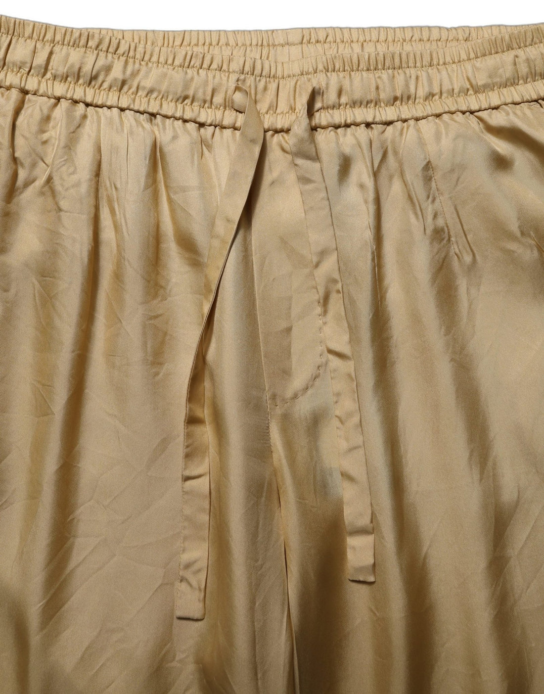 Dolce & Gabbana Yellow Straight Silk Mid Waist Chino Trouser Pants - RIMODA