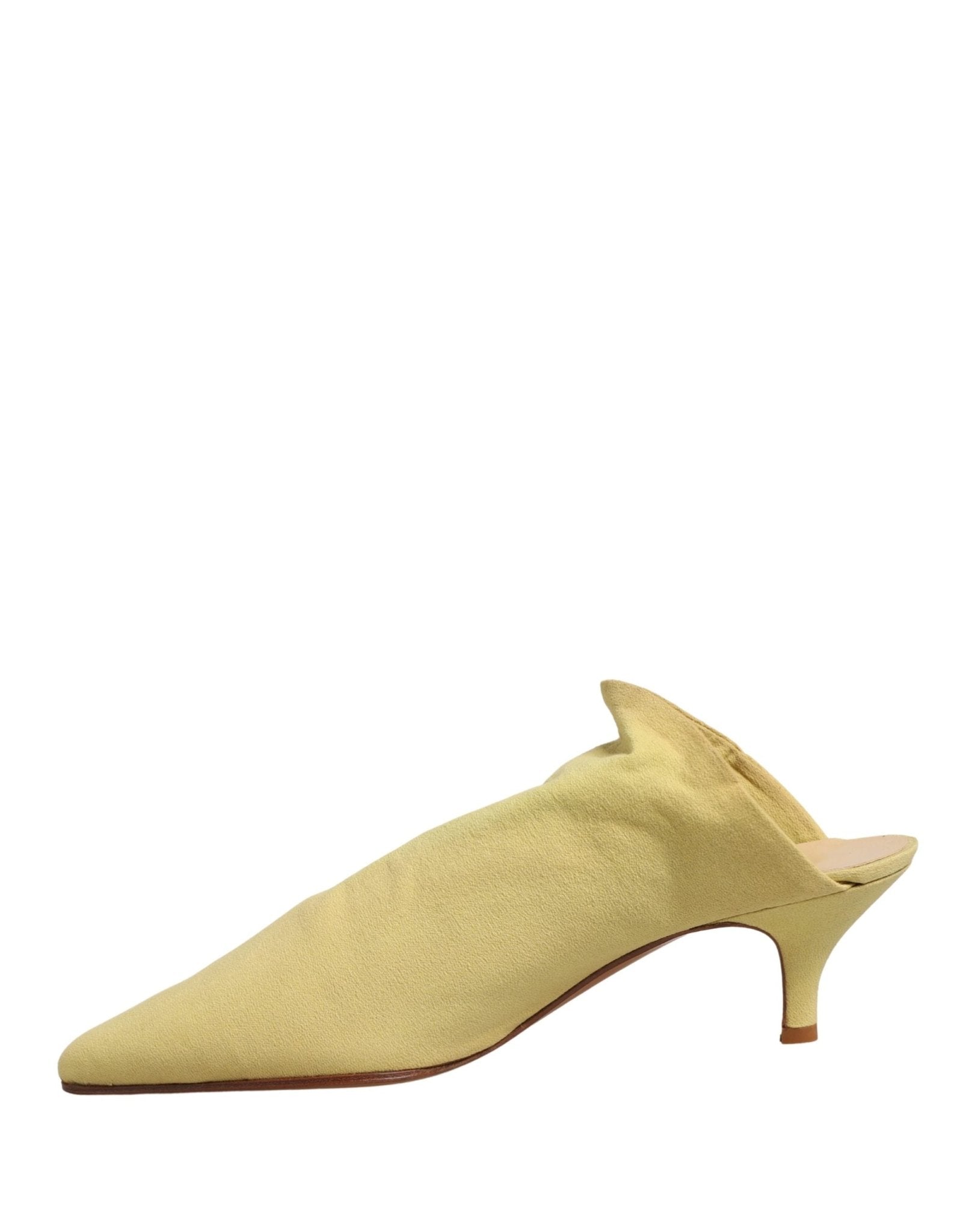 Dolce & Gabbana Yellow Suede Heel Mule Shoes - RIMODA