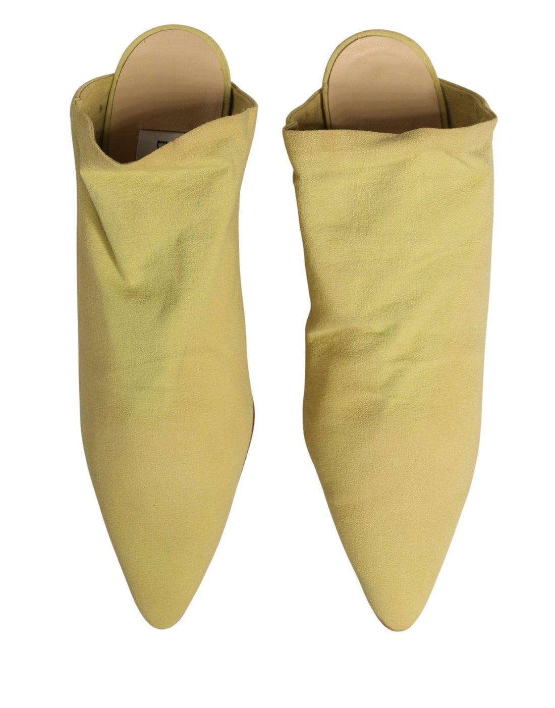 Dolce & Gabbana Yellow Suede Heel Mule Shoes - RIMODA