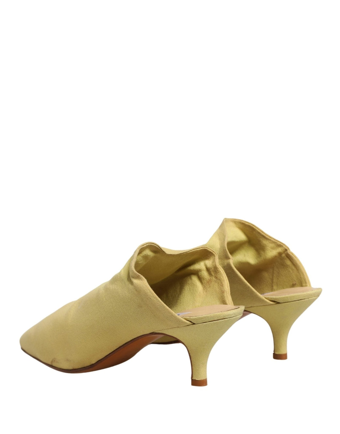 Dolce & Gabbana Yellow Suede Heel Mule Shoes - RIMODA