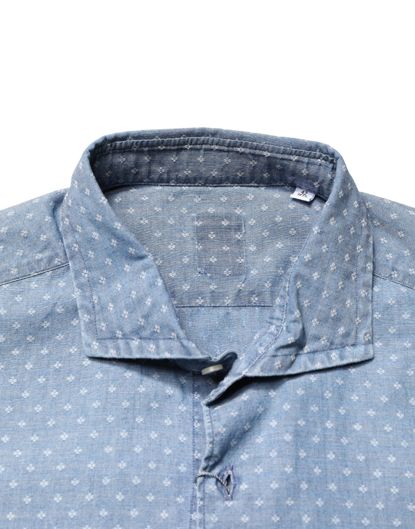 Domenico Tagliente Blue Long Sleeve Collared Casual Shirt - RIMODA