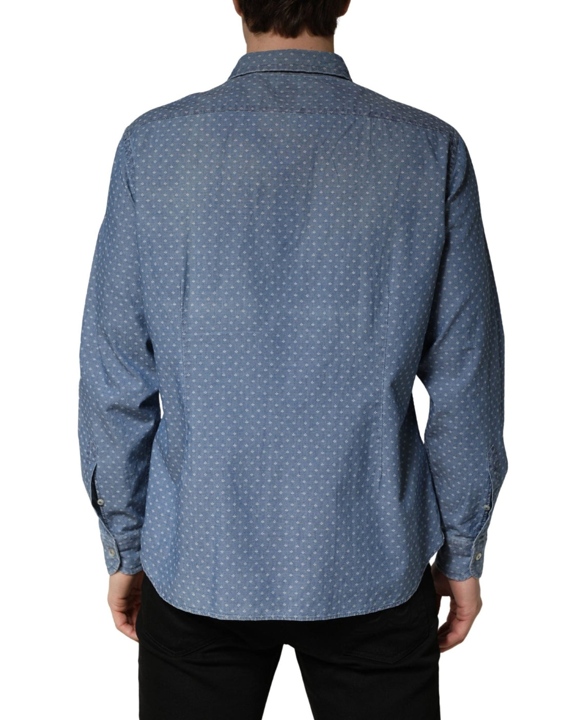 Domenico Tagliente Blue Long Sleeve Collared Casual Shirt - RIMODA