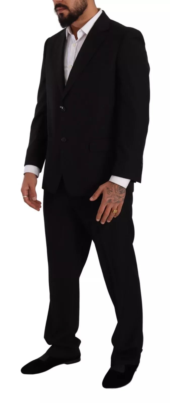 Domenico Tagliente Blue Polyester Single Breasted Formal 2 Piece Suit - RIMODA