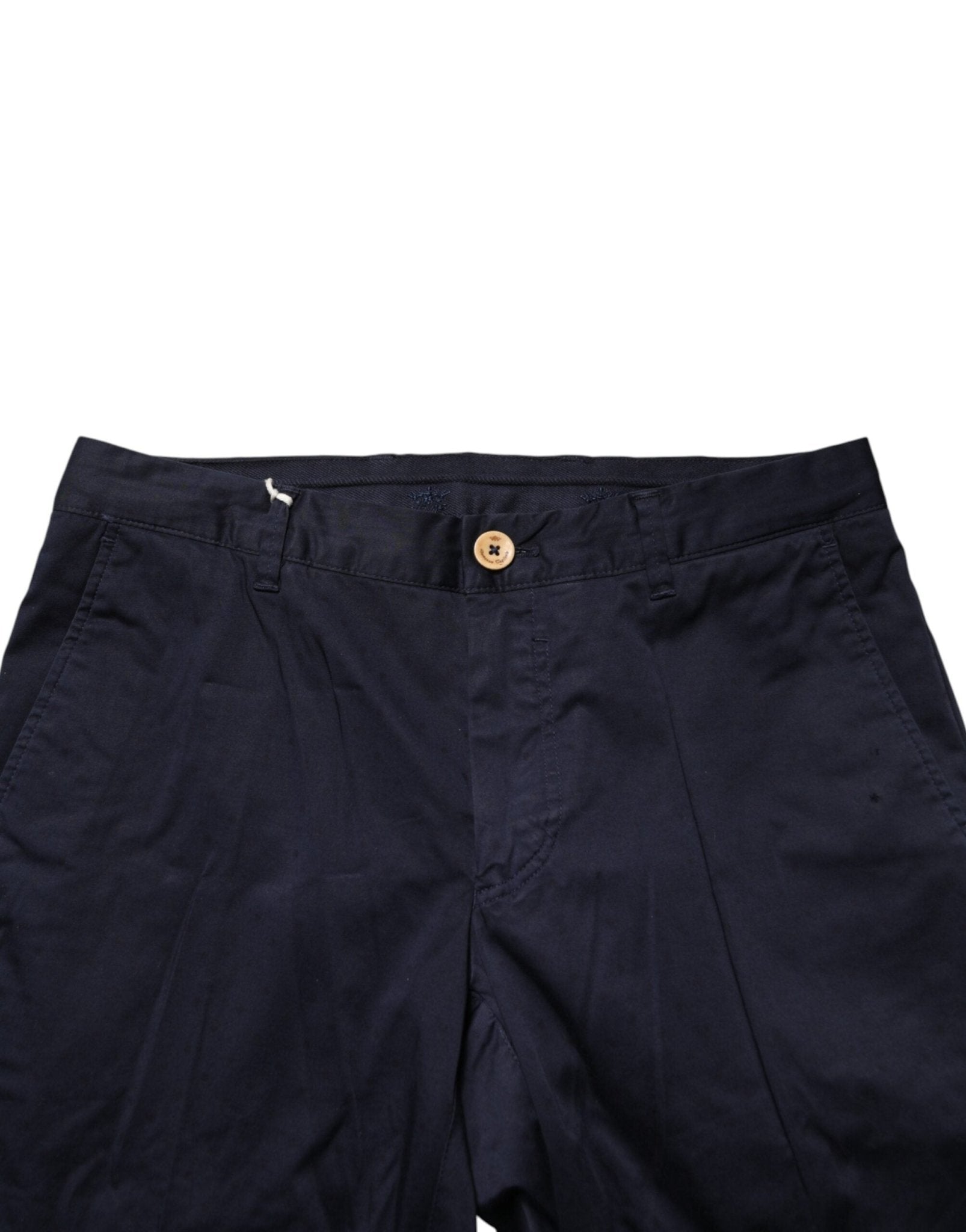 Domenico Tagliente Dark Blue Cotton Skinny Men Trouser Pants - RIMODA