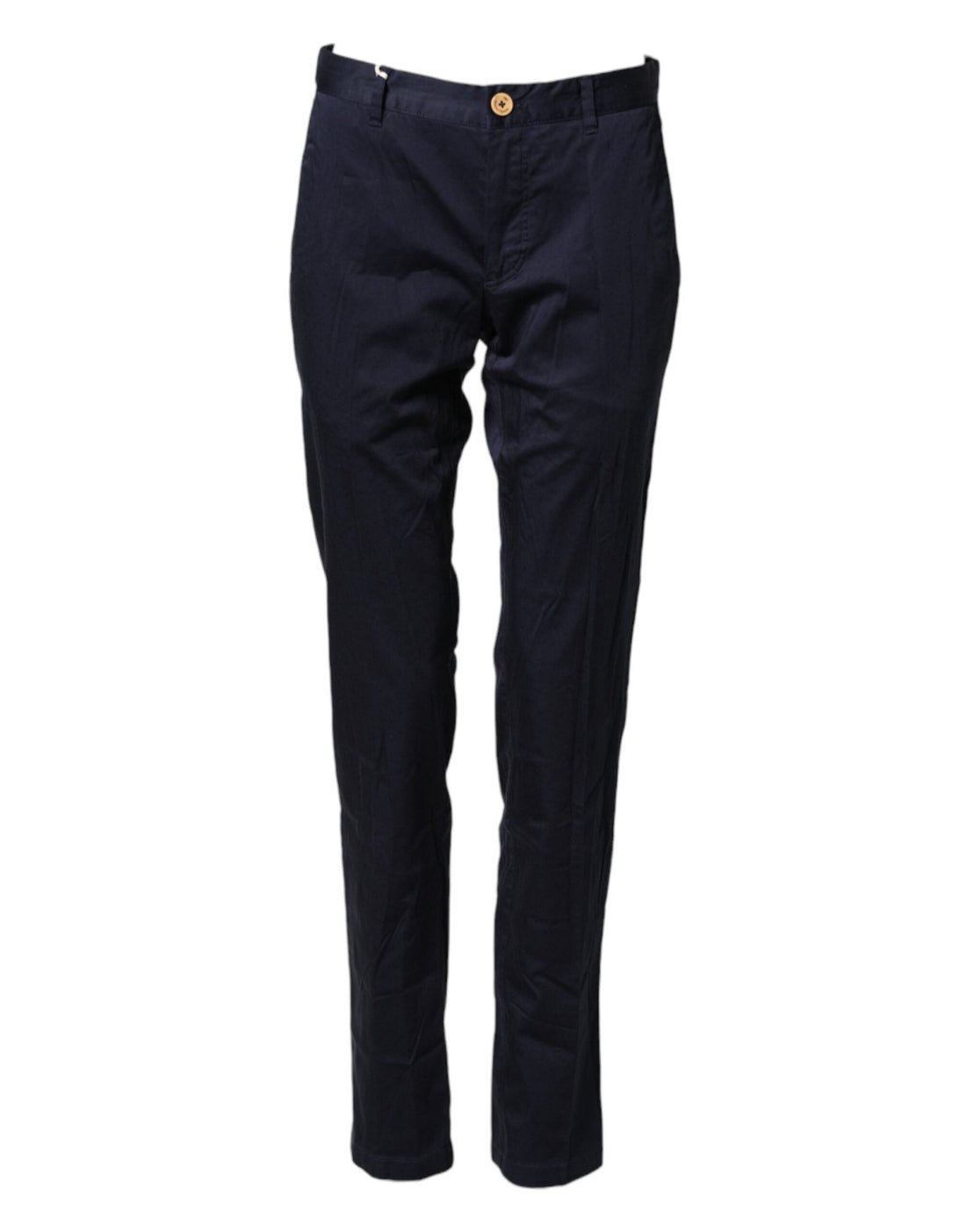Domenico Tagliente Dark Blue Cotton Skinny Men Trouser Pants - RIMODA