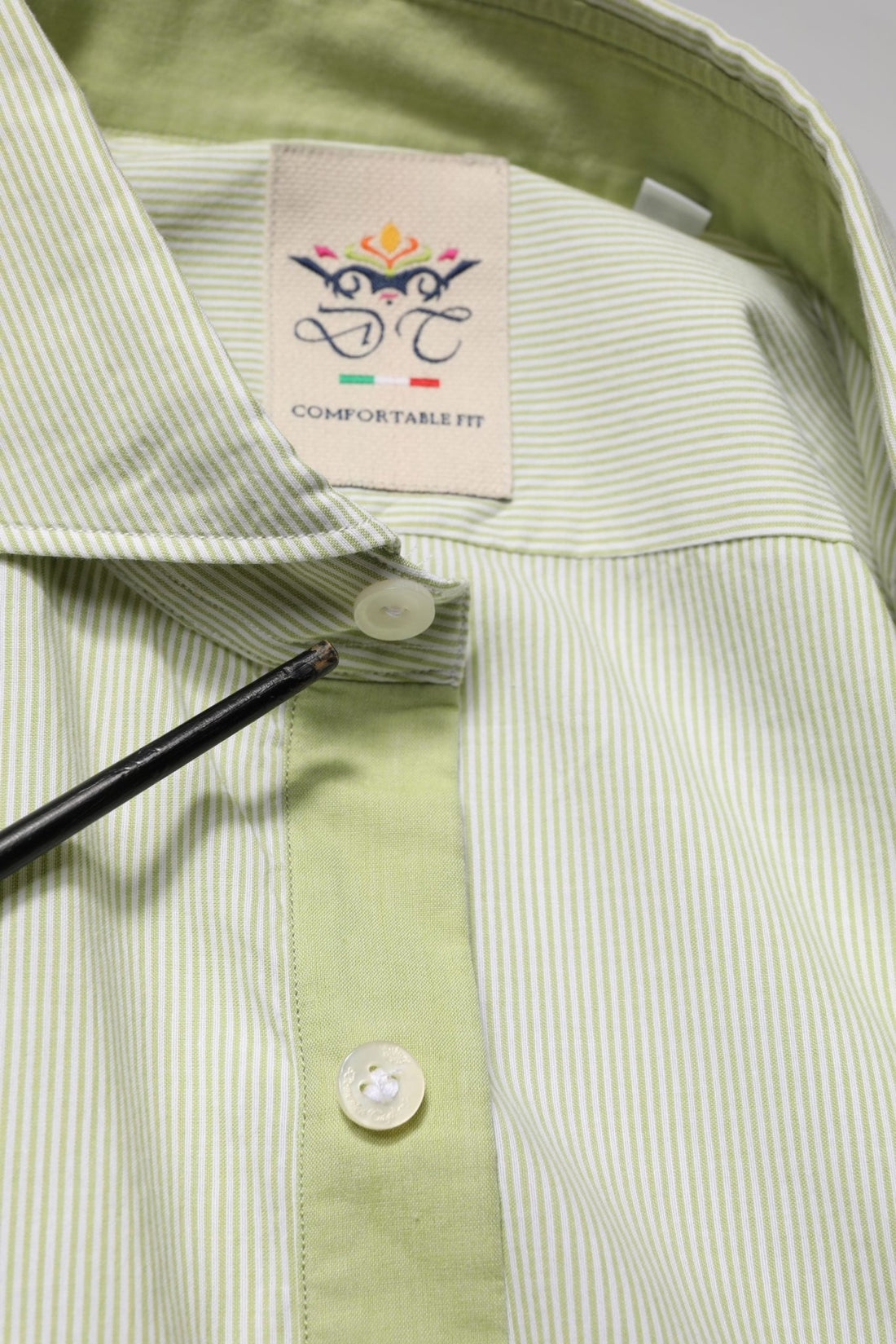 Domenico Tagliente Light Green Long Sleeves Formal Dress Shirt - RIMODA