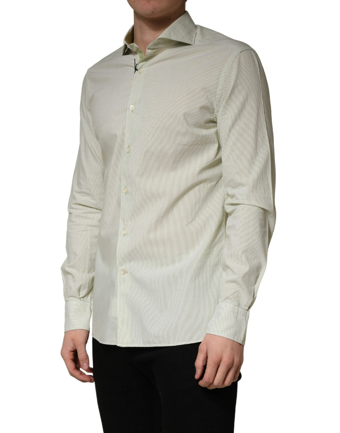 Domenico Tagliente Light Green Long Sleeves Formal Dress Shirt - RIMODA