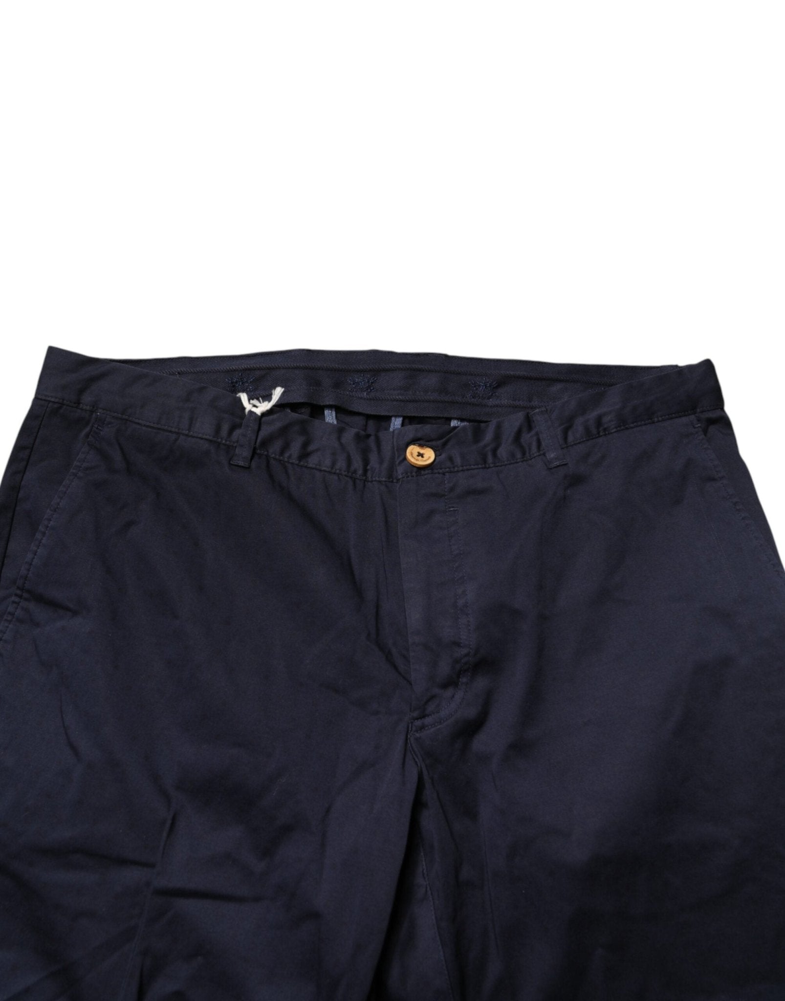 Domenico Tagliente Navy Blue Skinny Chino Mid Waist Men Pants - RIMODA