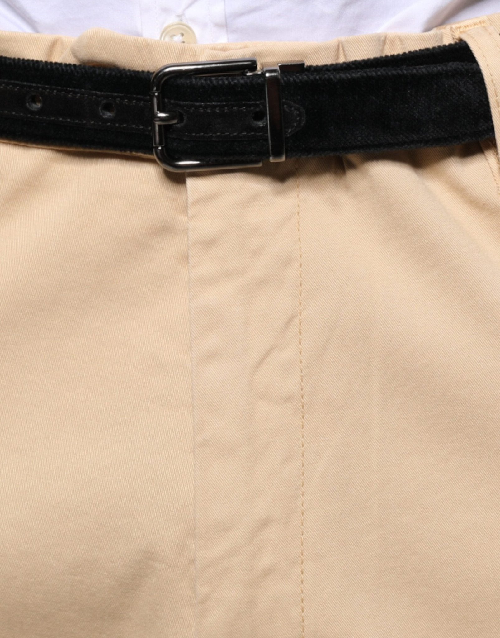 Don The Fuller Beige HOUSTON Men Cropped Dress Pants - RIMODA