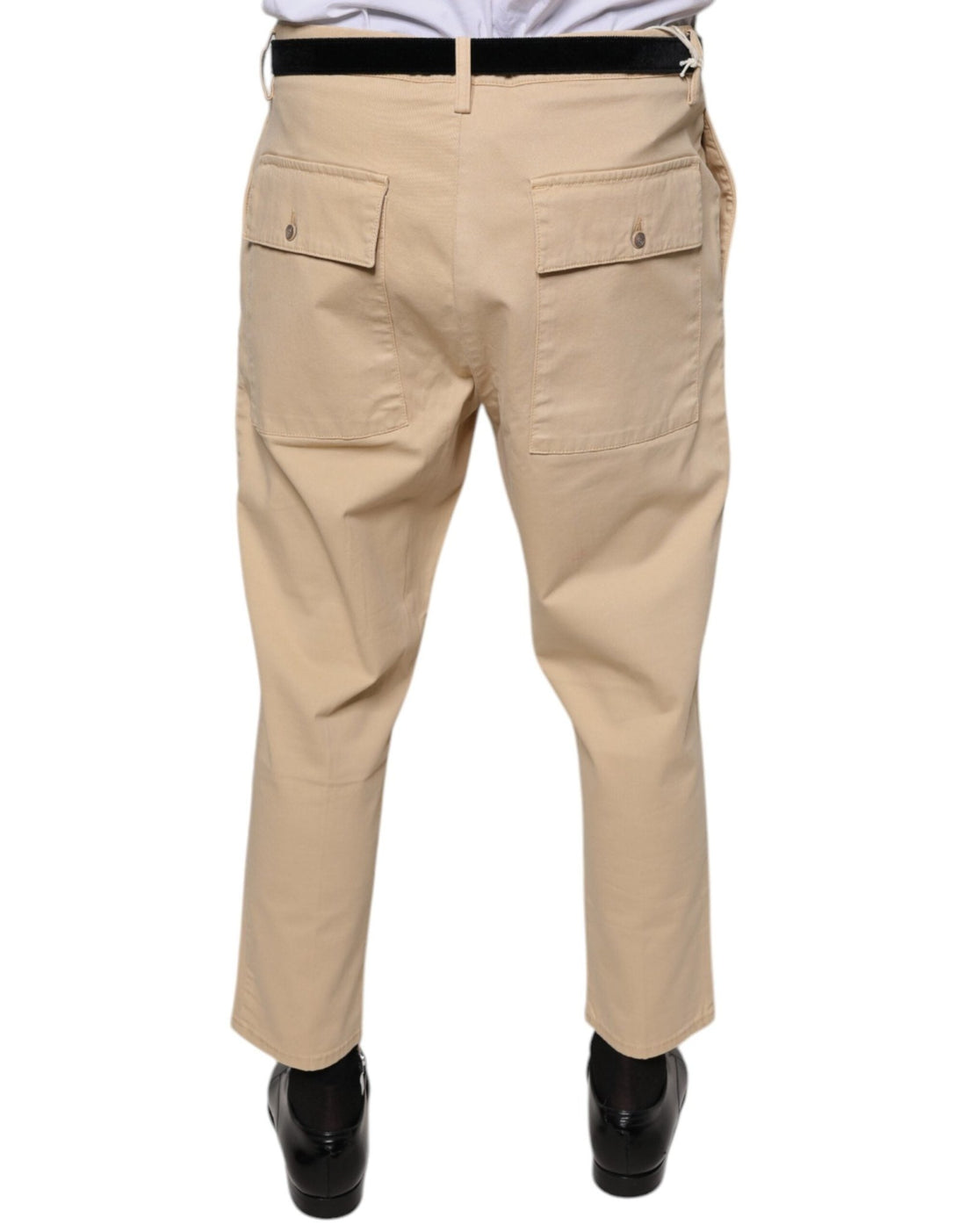 Don The Fuller Beige HOUSTON Men Cropped Dress Pants - RIMODA