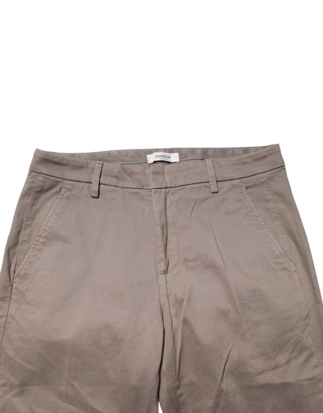 Dondup Cotton Stretch Straight Chino Trouser Brown - RIMODA