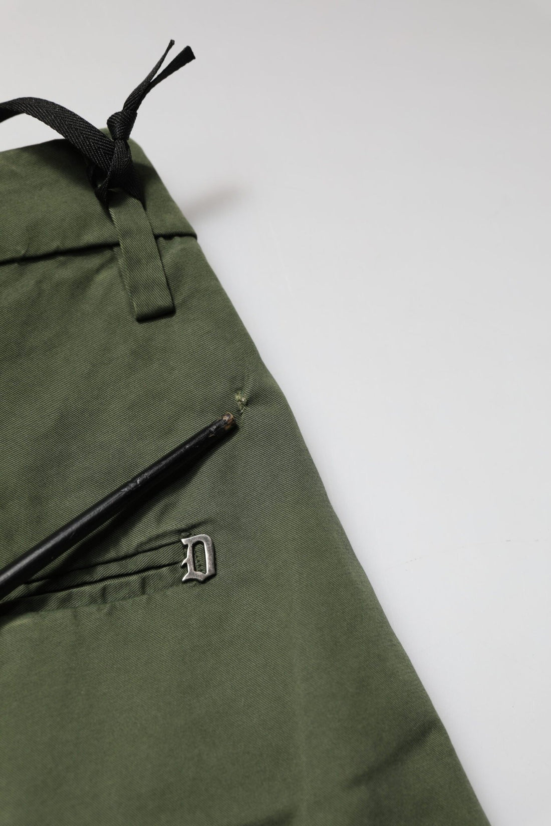 Dondup Dark Green Cotton Stretch Skinny Chino Trouser Pants - RIMODA